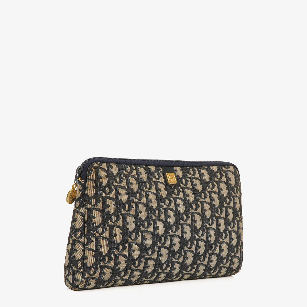 Dior Navy Trotter Monogram Clutch
