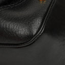 Gucci Black Leather And Cloth Medium Jockey Hobo Bag