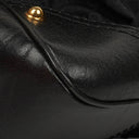 Gucci Black Leather And Cloth Medium Jockey Hobo Bag