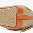 Celine Vintage Macadam Triomphe Beige Drawstring Bucket Bag