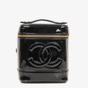Chanel Black Patent Leather Vanity Case