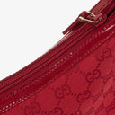Gucci GG Canvas Red Shoulder Hobo Bag