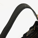 Gucci Black Leather And Cloth Medium Jockey Hobo Bag