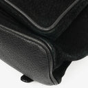 Gucci Vintage Black Suede and Leather Bamboo Backpack