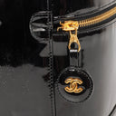 Chanel Black Patent Leather Vanity Case