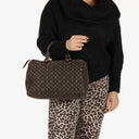 Louis Vuitton Speedy 30 Brown Ebene Mini Lin Monogram Handbag