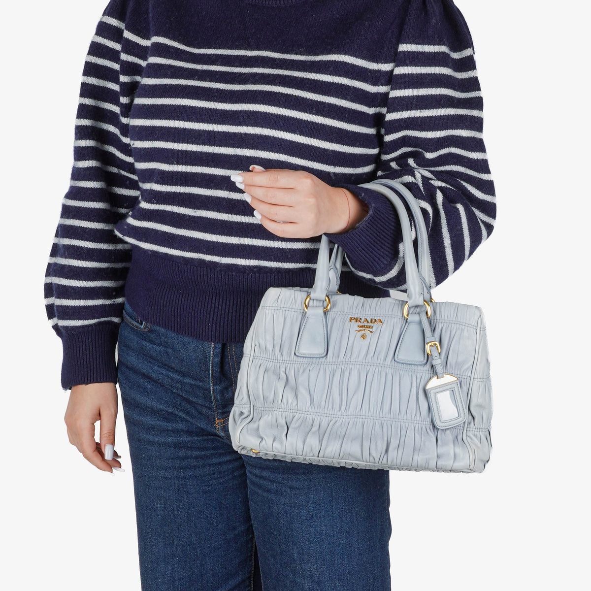 Prada Nappa Gaufre Pervinca Leather Bag