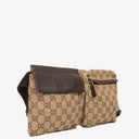Gucci GG Beige/Brown Monogram Canvas Belt Bag