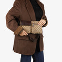 Gucci GG Beige/Brown Monogram Canvas Belt Bag