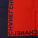 Foulard motif chaîne de sac Chanel en rouge et marine&nbsp;