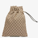 Gucci Beige/Ebony GG Canvas Drawstring Bucket Bag