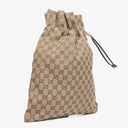 Gucci Beige/Ebony GG Canvas Drawstring Bucket Bag