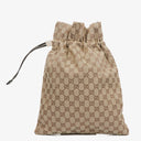 Gucci Beige/Ebony GG Canvas Drawstring Bucket Bag