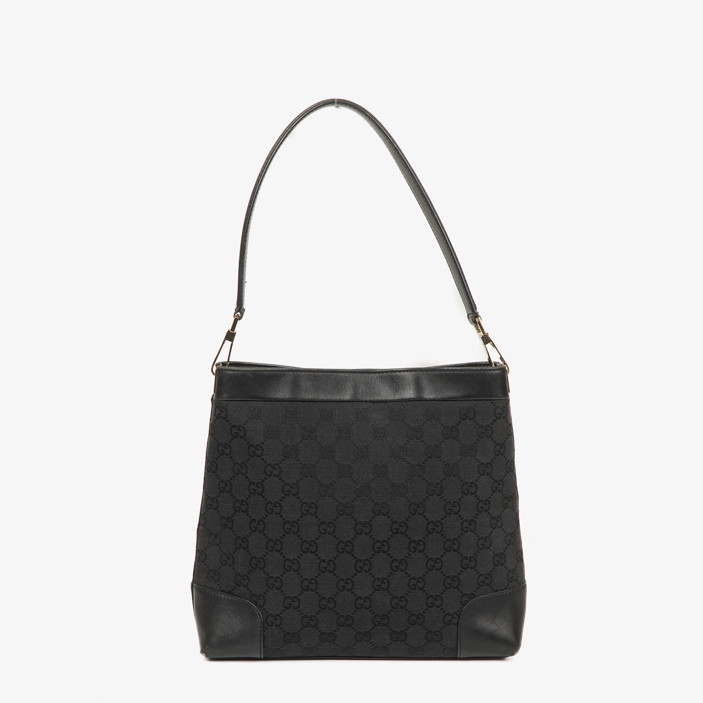 Gucci GG Canvas And Leather Shoulder Hobo Bag