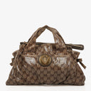 Gucci Hysteria GG Crystal Coated Canvas Beige/Ebony Top Handle Bag