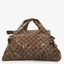 Gucci Hysteria GG Crystal Coated Canvas Beige/Ebony Top Handle Bag