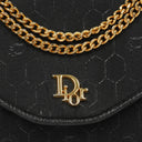 Christian Dior Black Honeycomb Chain Shouder Bag