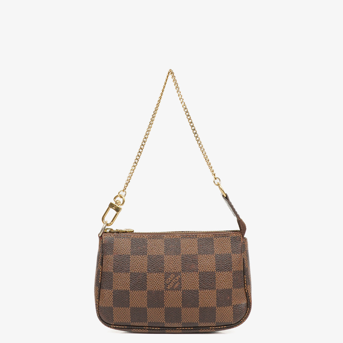 Louis Vuitton Mini Pochette Accessoires Damier Ebene Clutch Handbag