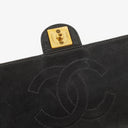Chanel Liten Classic Enkel Flikväska Svart Quiltad Lammnappa med 24K Guldpläterad Metall
