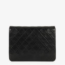 Chanel Liten Classic Enkel Flikväska Svart Quiltad Lammnappa med 24K Guldpläterad Metall