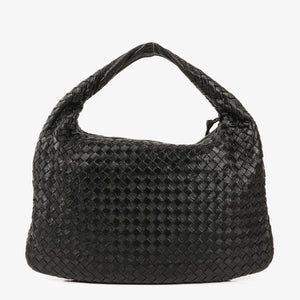 Bottega Veneta Nappa Intrecciato Medium Veneta Hobo Black