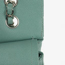 Chanel Medium Double Flap Bag Blue Quilted Caviar Leather With Silver-Tone Hardware