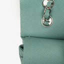 Chanel Medium Double Flap Bag Blue Quilted Caviar Leather With Silver-Tone Hardware