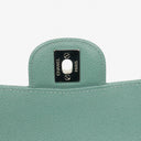 Chanel Medium Double Flap Bag Blue Quilted Caviar Leather With Silver-Tone Hardware