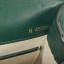 Valextra Iside Green Leather Handbag