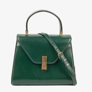 Valextra Iside Green Leather Handbag
