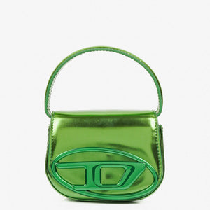 Diesel Green Metalic Mirrored Leather 1DR-XS-S Mini Bag