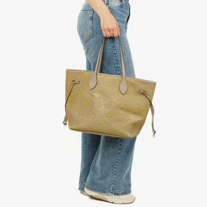 Louis Vuitton Neverfull MM Empreinte Leather Tote Bag
