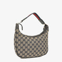 Gucci Charmy Navy GG Canvas Hobo Bag