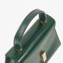 Valextra Iside Green Leather Handbag