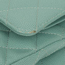 Chanel Medium Double Flap Bag Blue Quilted Caviar Leather With Silver-Tone Hardware
