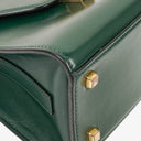 Valextra Iside Green Leather Handbag