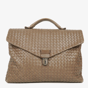 Bottega Veneta Intrecciato VN Brown Briefcase Ebano