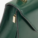 Valextra Iside Green Leather Handbag