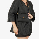 Christian Dior Black Honeycomb Chain Shouder Bag