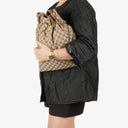Gucci Beige/Ebony GG Canvas Drawstring Bucket Bag