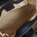 Gucci Bamboo Shopper Blue Leather Satchel Small Bag