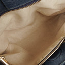 Gucci Bamboo Shopper Blue Leather Satchel Small Bag