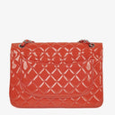 Chanel Jumbo Classic Double Flap Patent Quilted Leather With Silver-tone Hardware