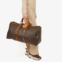 Louis Vuitton Keepall 55 Monogram Canvas Travel Bag