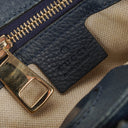 Gucci Bamboo Shopper Blue Leather Satchel Small Bag