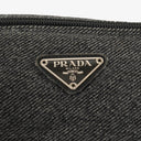 Prada Gray Wool Cosmetic Case