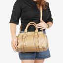 Miu Miu Vitello Beige Satchel Bag
