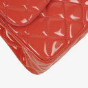 Chanel Jumbo Classic Double Flap Patent Quilted Leather With Silver-tone Hardware