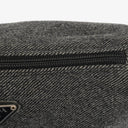 Prada Gray Wool Cosmetic Case