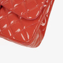 Chanel Jumbo Classic Double Flap Patent Quilted Leather With Silver-tone Hardware